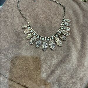 Reversible lucky brand statement necklace